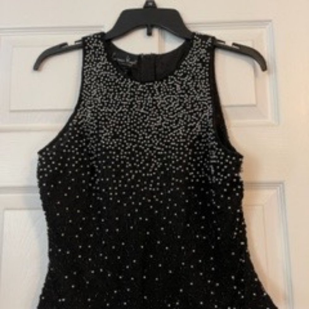 Black Beaded Dressy Tank Top